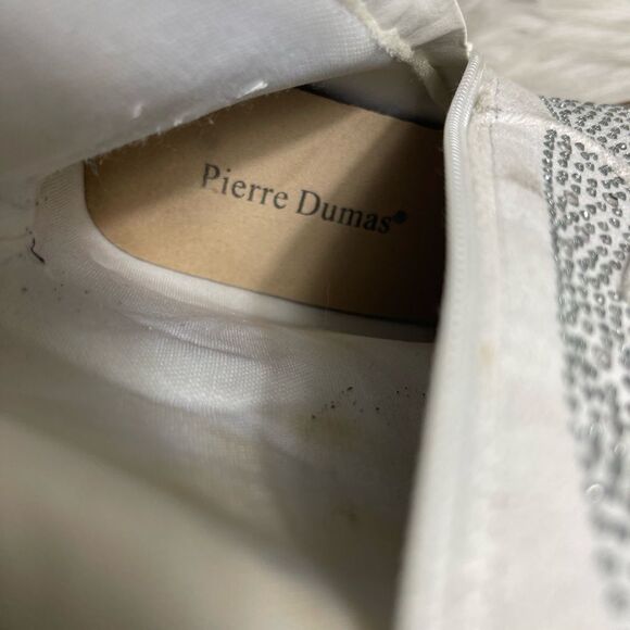 Pierre Dumas Wild Ones Glamour White textile Rhinestone Cowgirl Boots SZ10 - Picture 10 of 13